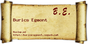 Burics Egmont névjegykártya